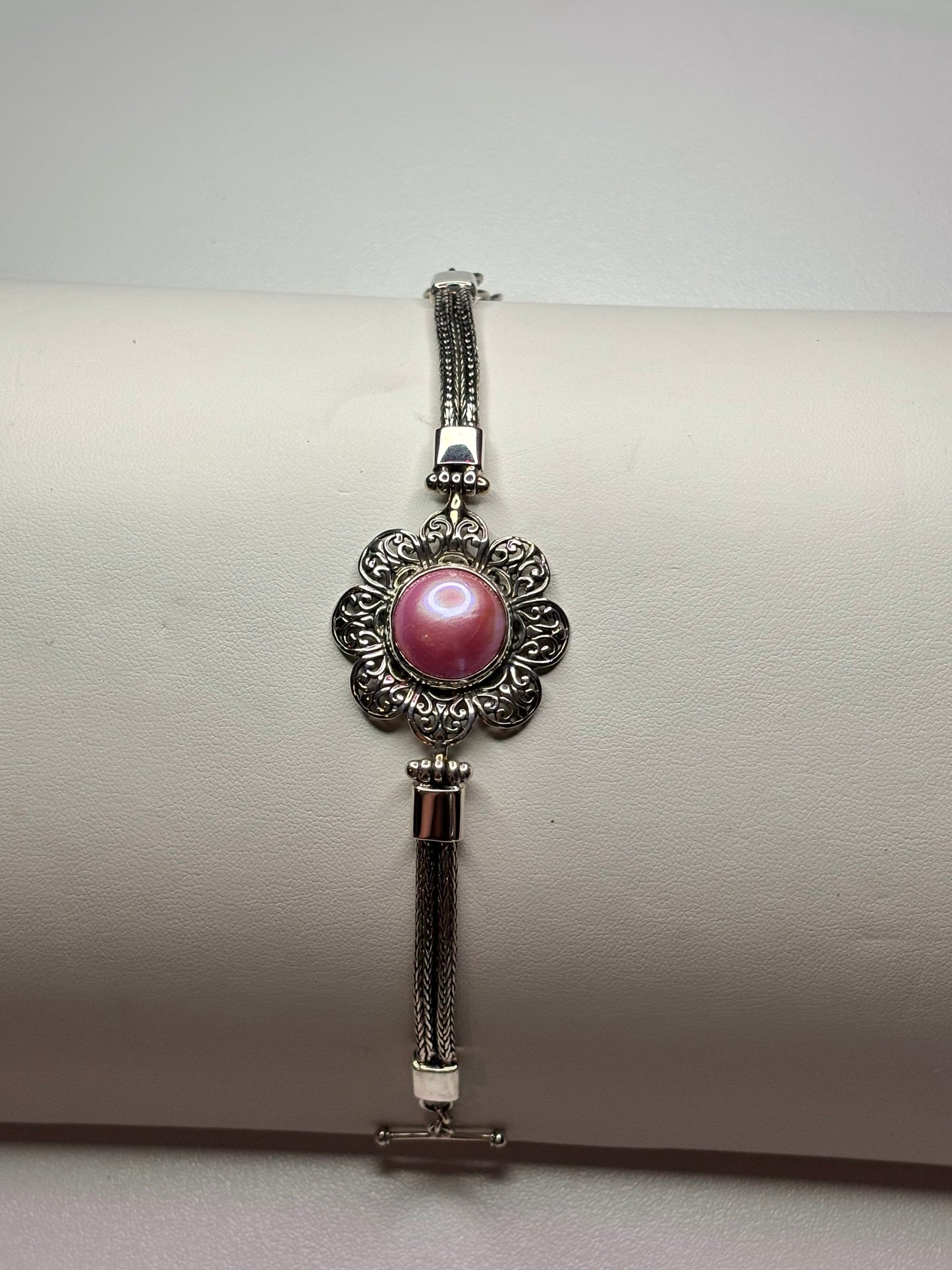 Bali Pink Pearl Bracelet